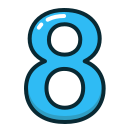 blue, number, eight, numbers, study 