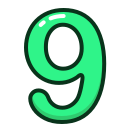 green, number, nine, numbers, study
