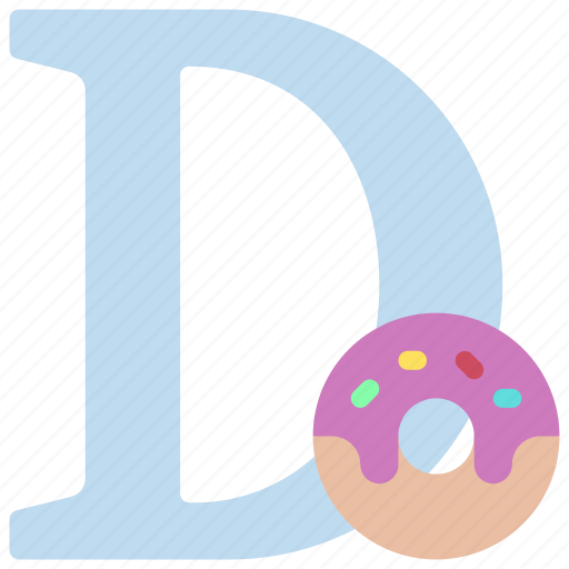 D, letters, alphabet, lettering, writing, doughnut icon - Download on Iconfinder
