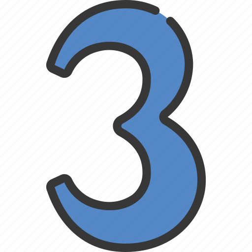 Three, number, counting, maths icon - Download on Iconfinder