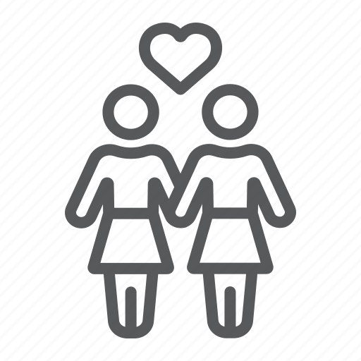 Couple, female, heart, lesbian, lgbt, love, wedding icon - Download on Iconfinder