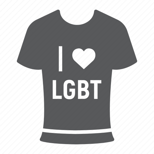 Gay, heart, lesbian, lgbt, love, parade, t-shirt icon - Download on Iconfinder
