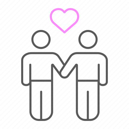 Couple, gay, heart, homosexual, lgbt, love, wedding icon - Download on Iconfinder