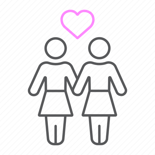 Couple, female, heart, lesbian, lgbt, love, wedding icon - Download on Iconfinder