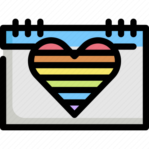 Calendar, date, event, homosexual, lgbt, pride, schedule icon - Download on Iconfinder