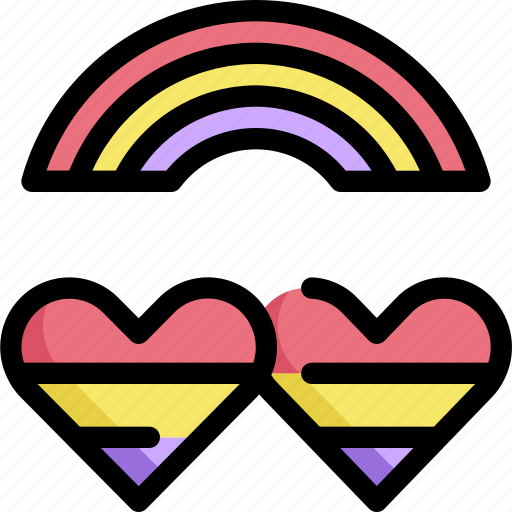 Heart, homosexual, lgbt, pride, rainbow, romantic icon - Download on Iconfinder