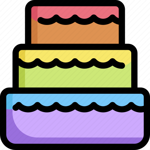Cake, homosexual, lgbt, pride, rainbow, wedding icon - Download on Iconfinder
