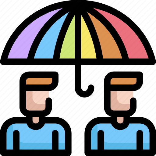 Homosexual, insurance, lgbt, man, pride, protection, umbrella icon - Download on Iconfinder