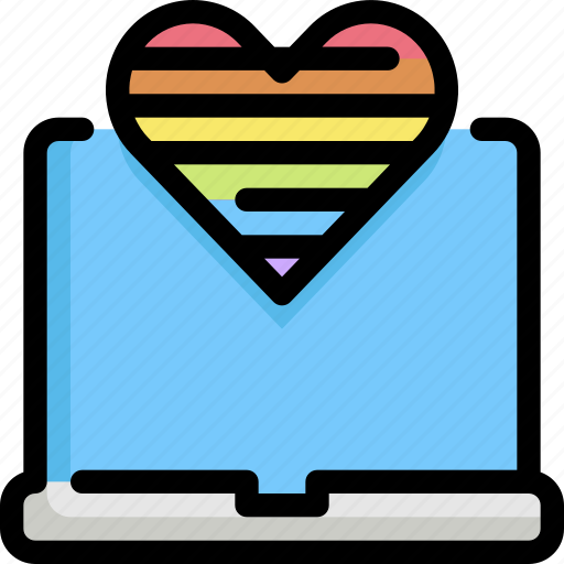 Decoration, homosexual, laptop, lgbt, pride, technology icon - Download on Iconfinder