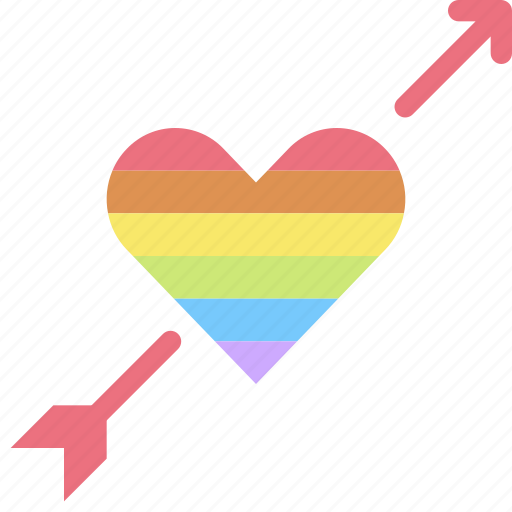 Arrow, heart, homosexual, lgbt, pride icon - Download on Iconfinder
