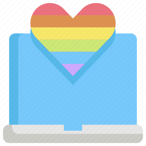 Heart, homosexual, laptop, lgbt, pride icon - Download on Iconfinder