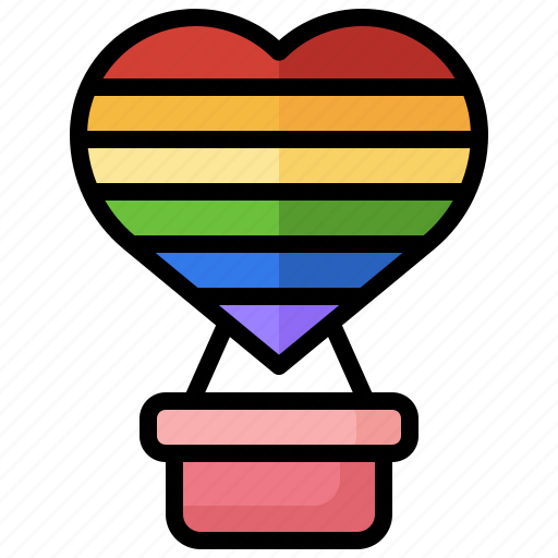 Hot, air, balloon, pride, lgtb, transportation, travel icon - Download on Iconfinder