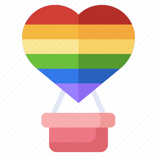 Hot, air, balloon, pride, lgtb, transportation, travel icon - Download on Iconfinder