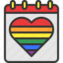 lgbt, pride, heart, love, calendar, lgbtq