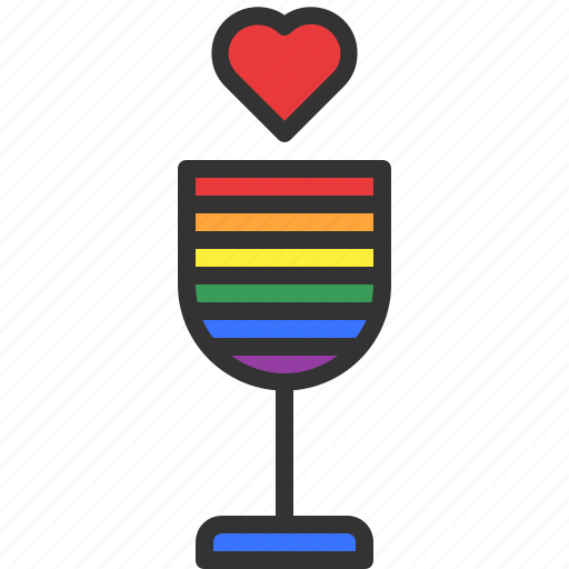 Lgbt, pride, heart, love, dinner, lgbtq icon - Download on Iconfinder