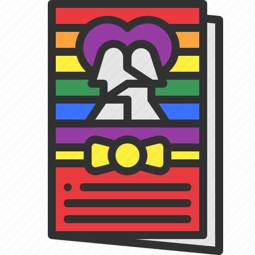 Lgbt, pride, heart, love, greeting, card, wedding icon - Download on Iconfinder