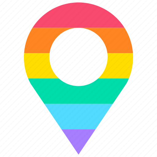 Pin, lgbt, rainbow, lgbtq, sign, location, meeting icon - Download on Iconfinder