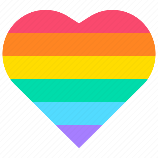 Heart, love, lgbt, homosexual, lesbian, gay, rainbow icon - Download on Iconfinder