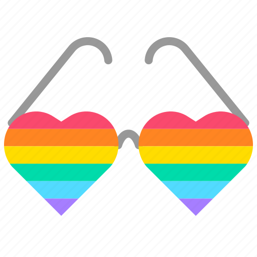 Eyeglasses, rainbow, lgbt, fashion, pride, colorful, sunglasses icon - Download on Iconfinder