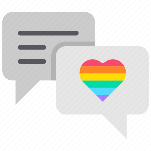 Chatting, love, lgbt, communication, message, heart, mobile icon - Download on Iconfinder