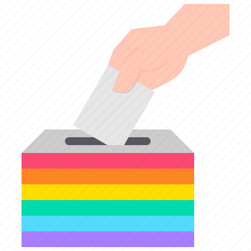 Vote, lgbt, voting, rainbow, freedom, election, politics icon - Download on Iconfinder