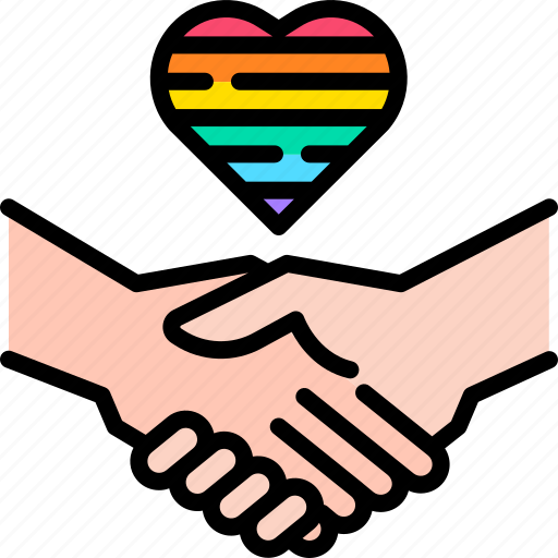 Handshake, lgbt, people, hand, partnership, pride, deal icon - Download on Iconfinder
