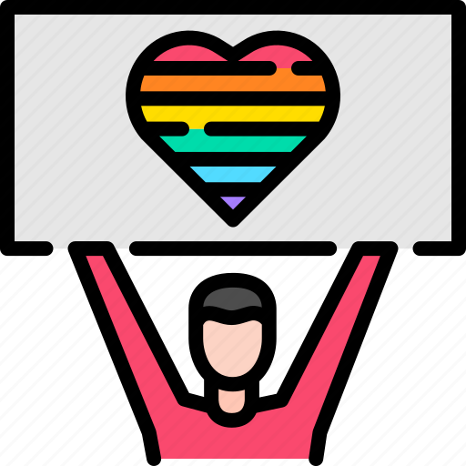 Banner, lgbt, freedom, homosexual, pride, celebration, rainbow icon - Download on Iconfinder