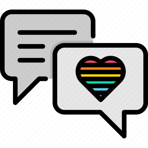 Chatting, love, lgbt, communication, message, heart, mobile icon - Download on Iconfinder