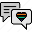 chatting, love, lgbt, communication, message, heart, mobile 