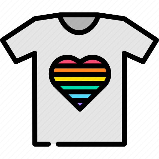Love, lgbt, homosexual, lesbian, gay, heart, t-shirt icon - Download on Iconfinder