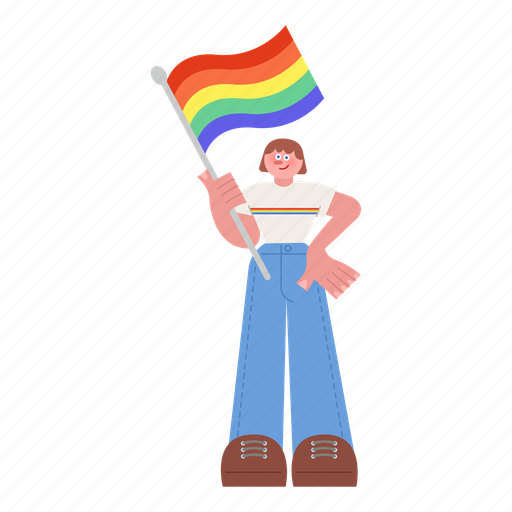 Woman, pride flag, transgender, diversity, equality, activist, pride icon - Download on Iconfinder