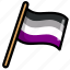 asexual, flag, sign, lgbt, gender, flags, pride flag, lgbtq 