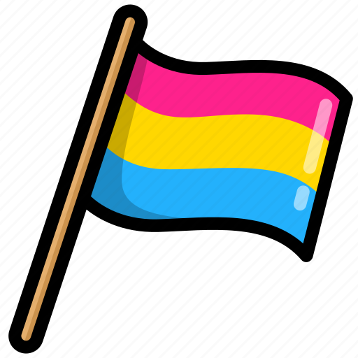 Pansexual, pan, pride, flag, gender, lgbt, inclusive icon - Download on Iconfinder