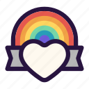 lgbt, rainbow, heart, ribbon