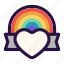 lgbt, rainbow, heart, ribbon 