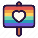 lgbt, pride, sign, heart, love