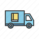 delivery truck, vehicle, fast, logistics, shipping, track, relocation, cargo