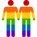 couple, gay, homosexual, marriage, men, relationship, rainbow