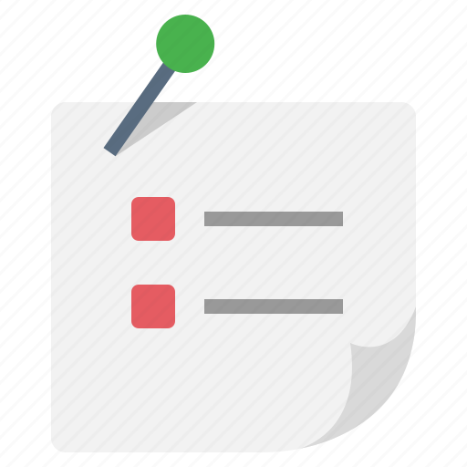 Pinned, goal, list, mission, target, planning icon - Download on Iconfinder