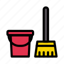 cleaning, mop, bucket, lifestyle, dusting