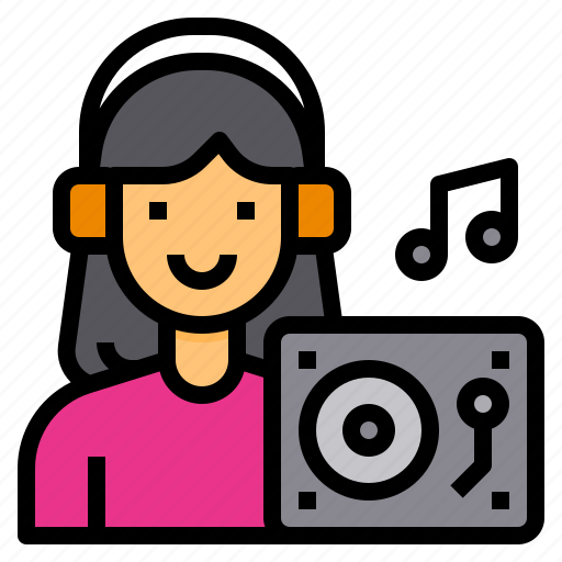 Avatar, dj, girl, headphone, musicial icon - Download on Iconfinder