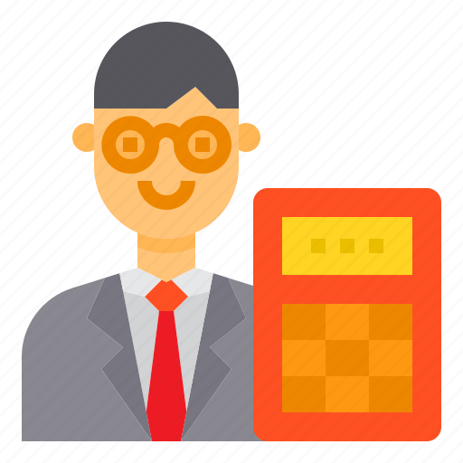Accountant, avatar, business, calculator, man icon - Download on Iconfinder