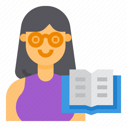 Book, reader, student, study, woman icon - Download on Iconfinder