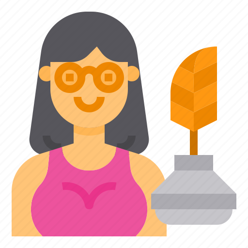 Avatar, job, occupation, woman, writer icon - Download on Iconfinder