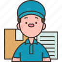 delivery, man, postal, courier, shipping