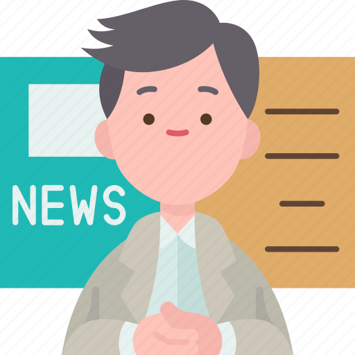 Reporter, press, news, media, read icon - Download on Iconfinder