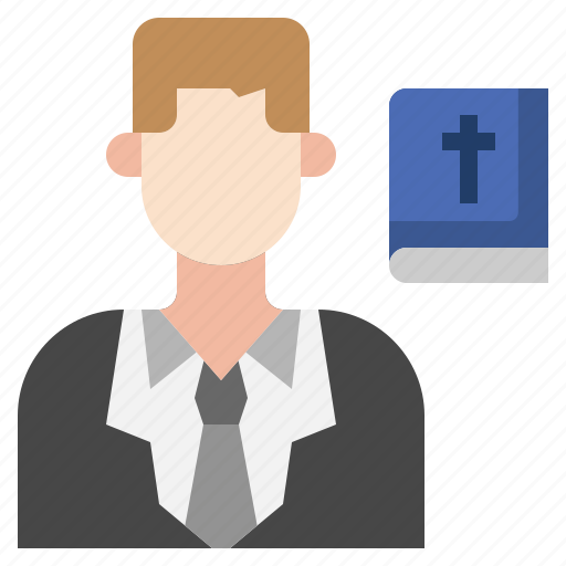 Clergyman, bible, book, priest, professions, religion icon - Download on Iconfinder