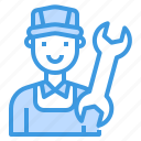 avatar, man, mechanic, repairing, wrench 