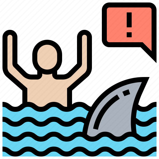Beware, dangerous, emergency, shark, warning icon - Download on Iconfinder