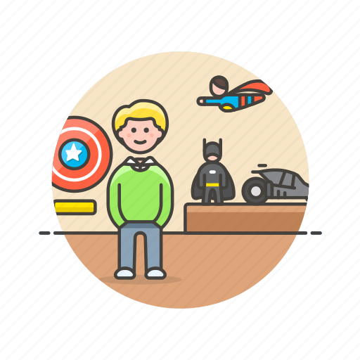 Collector, hero, lifestyle, model, batman, man, superman icon - Download on Iconfinder